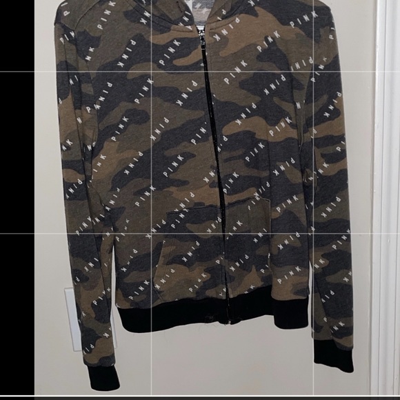 PINK Victoria's Secret Jackets & Blazers - 🥂6 for $39🥂 camo green pink full zip